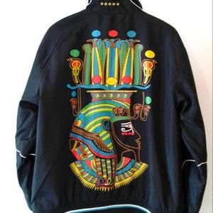 Vtg Coogi embroidery multicolor Cleopatra bomber jacket 90's mens sz XL